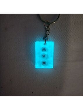 Handmade Resin Mom Keychain Glow In The Dark